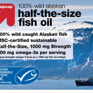 100% Wild Alaskan Half-the-Size Fish Oil Softgels 1000mg