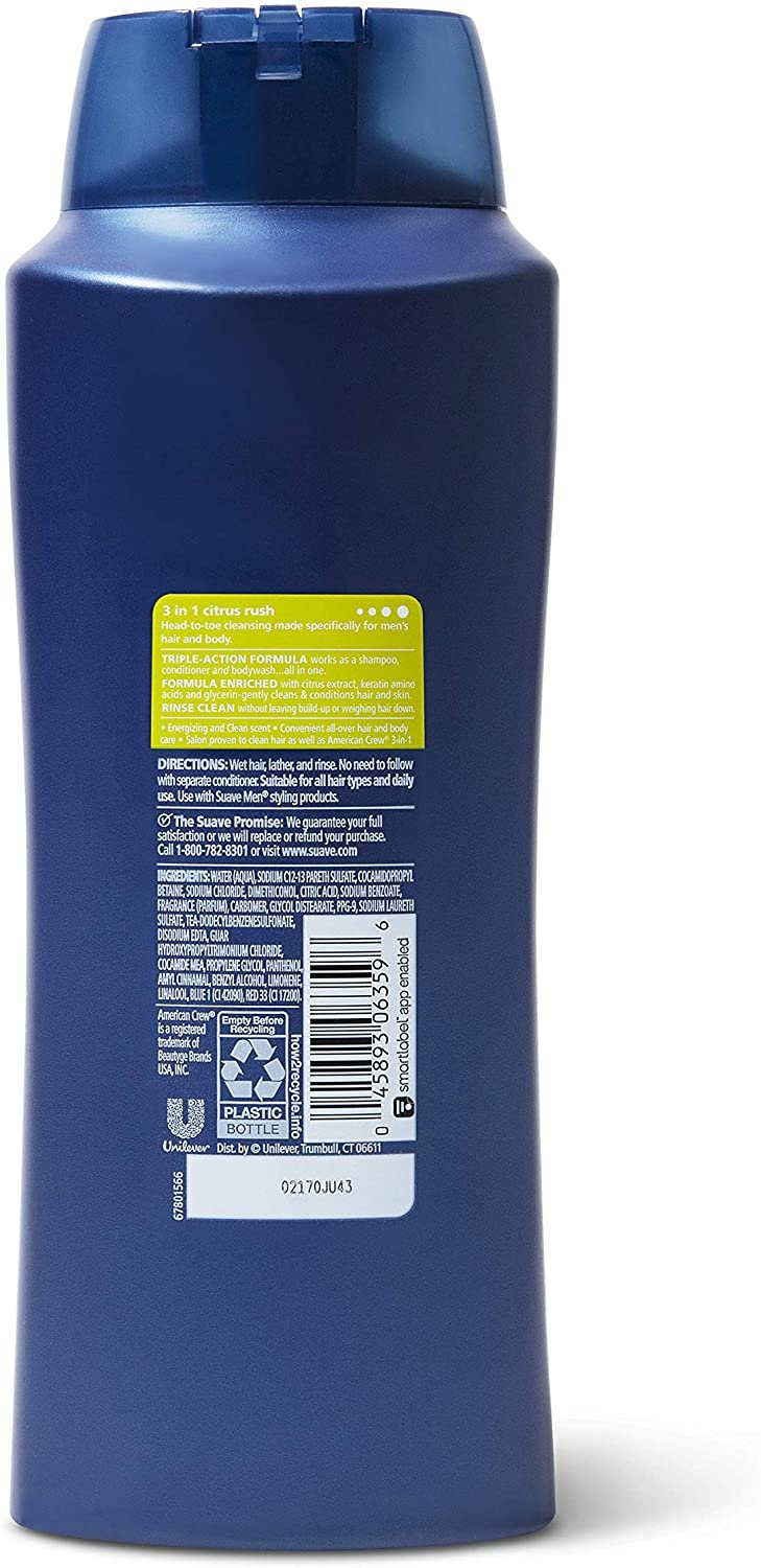 SHAMPOO SUAVE 3 EN 1 828 ML FOTO 2