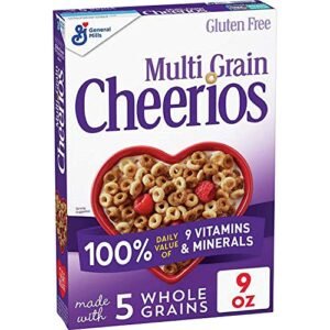 Multi Grain Cheerios 100% daily value of 9 vitamins & minerals